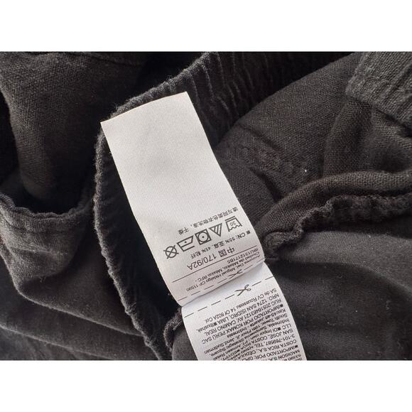 Old Navy Womens XL Drawstring Black Pants Linen Rayon Blend Pockets - Picture 7 of 9